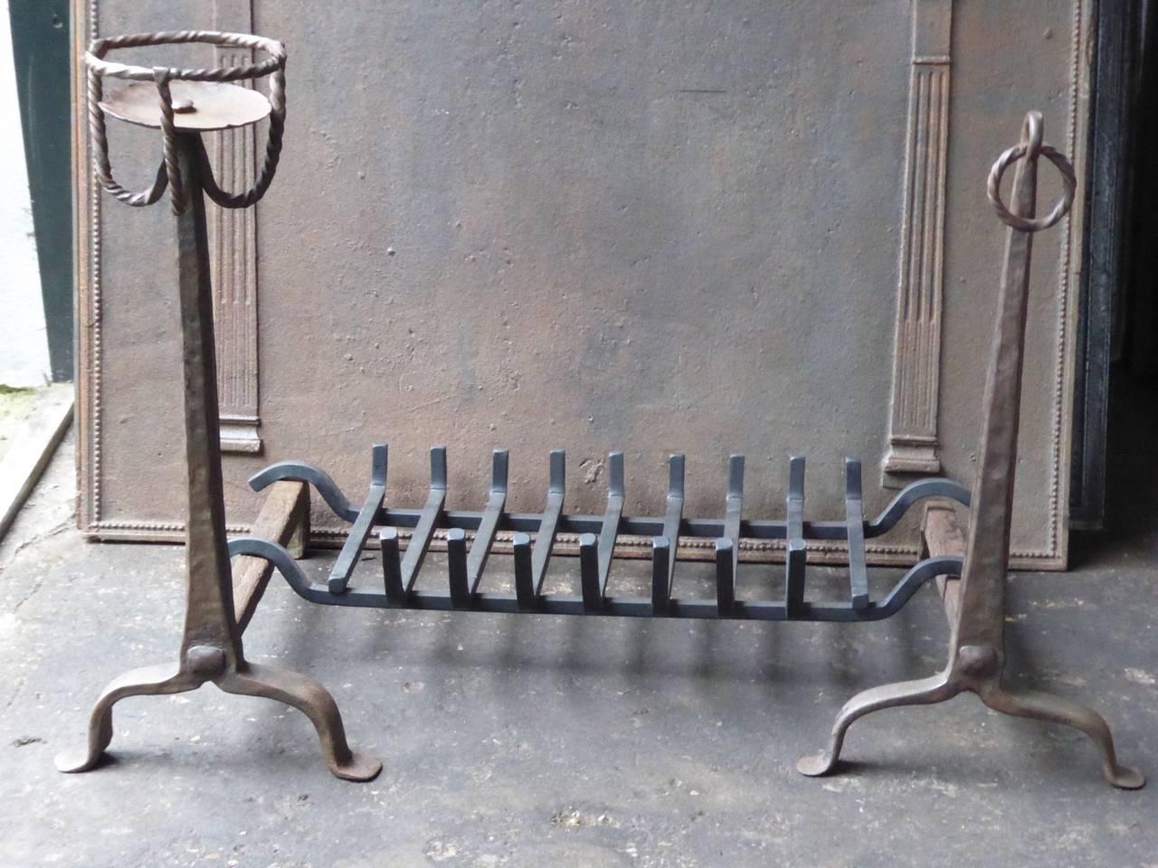 French 17th-18th Century Gothic Firedogs or Andirons For Sale