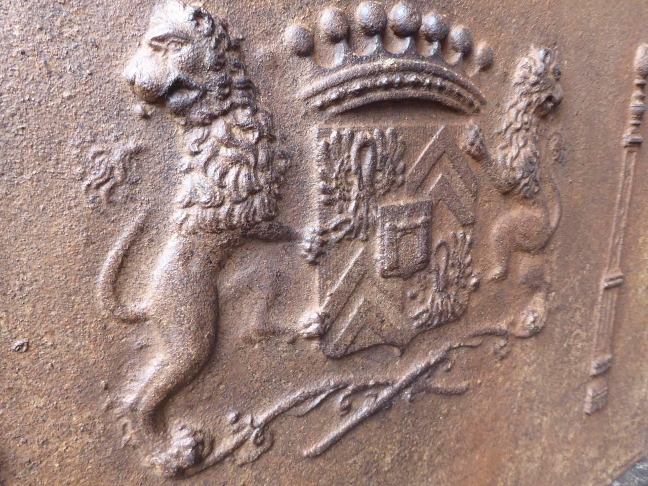 Iron 19th Century, 'Coat of Arms' Fireback