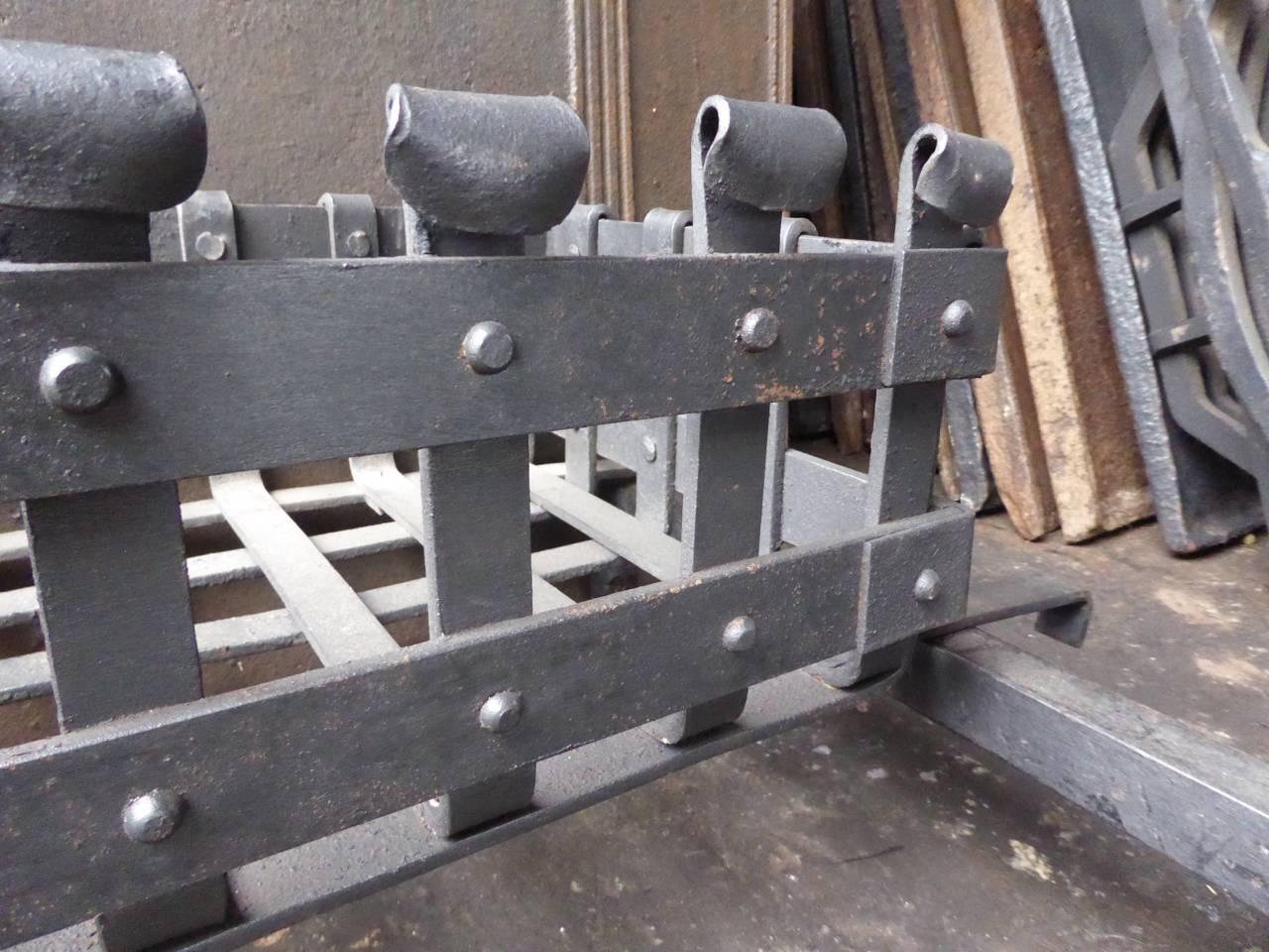 Iron 19th Century English Fire Grate or Fire Basket