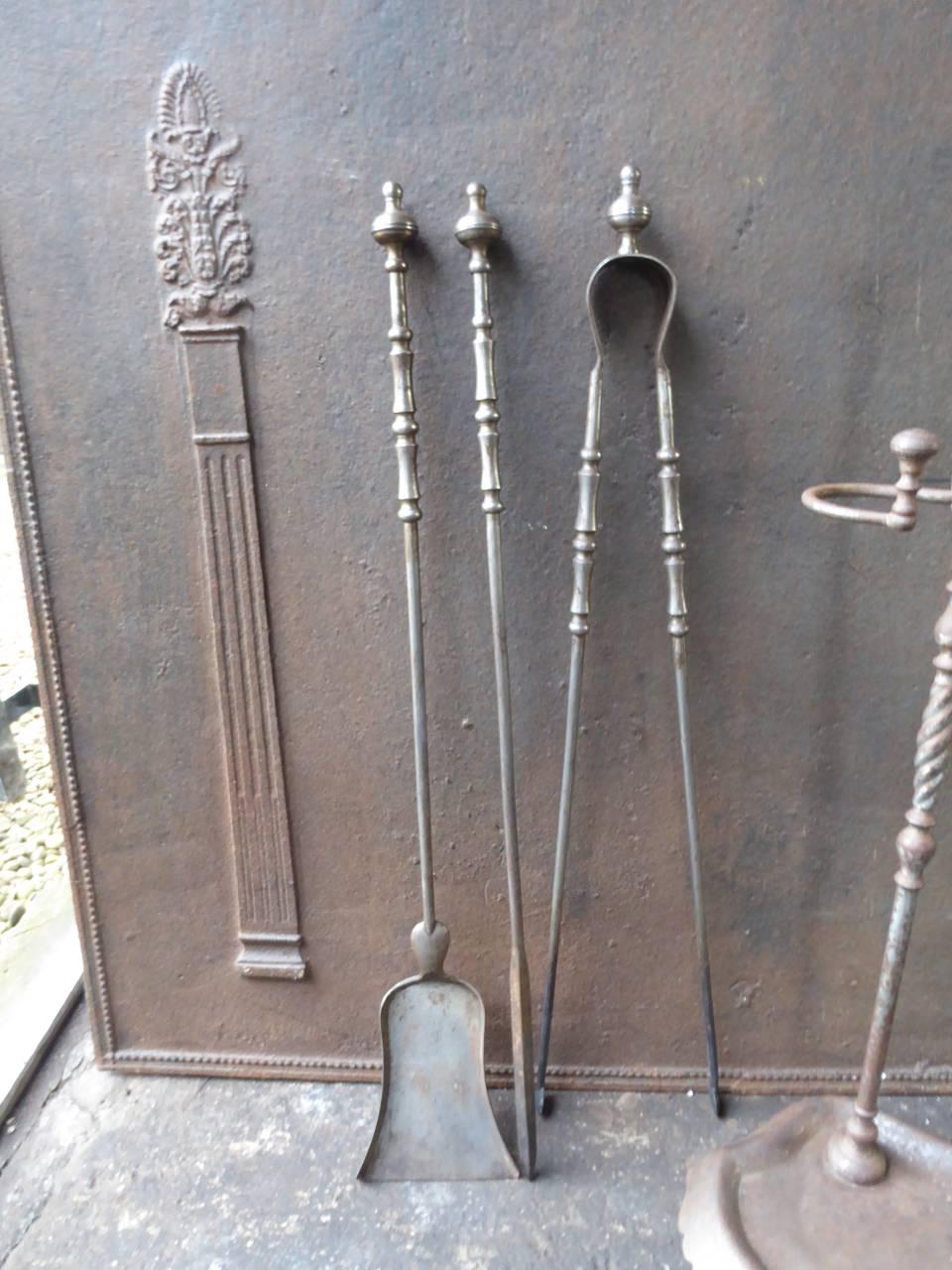 19th Century French Fireplace Tools or Fire Tool Set In Good Condition In Amerongen, NL