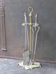 19th Century English Fire Tools, Fireplace Tool Set