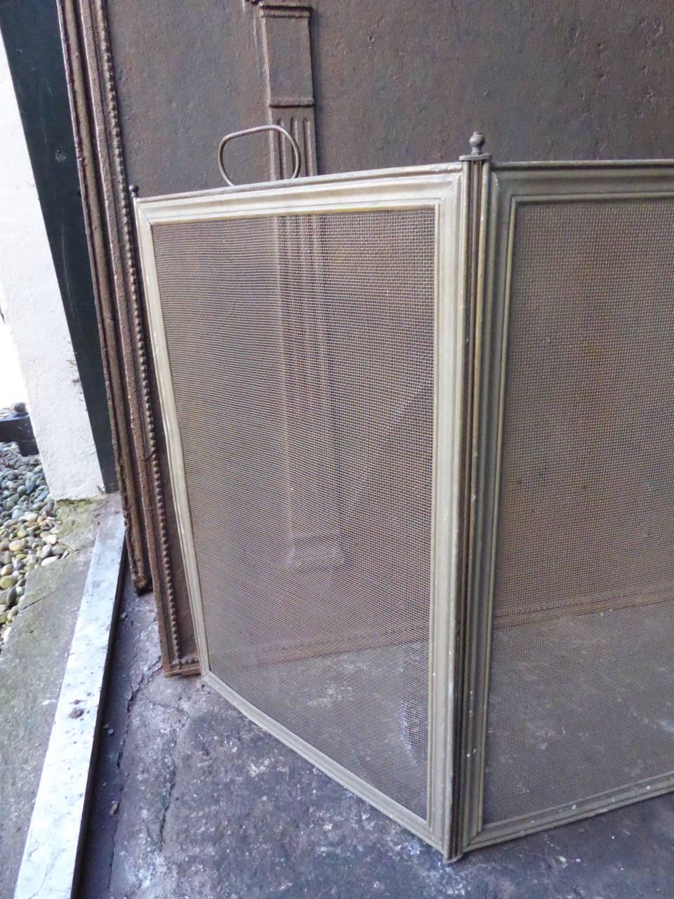 French Fireplace Screen, Fire Screen In Good Condition In Amerongen, NL
