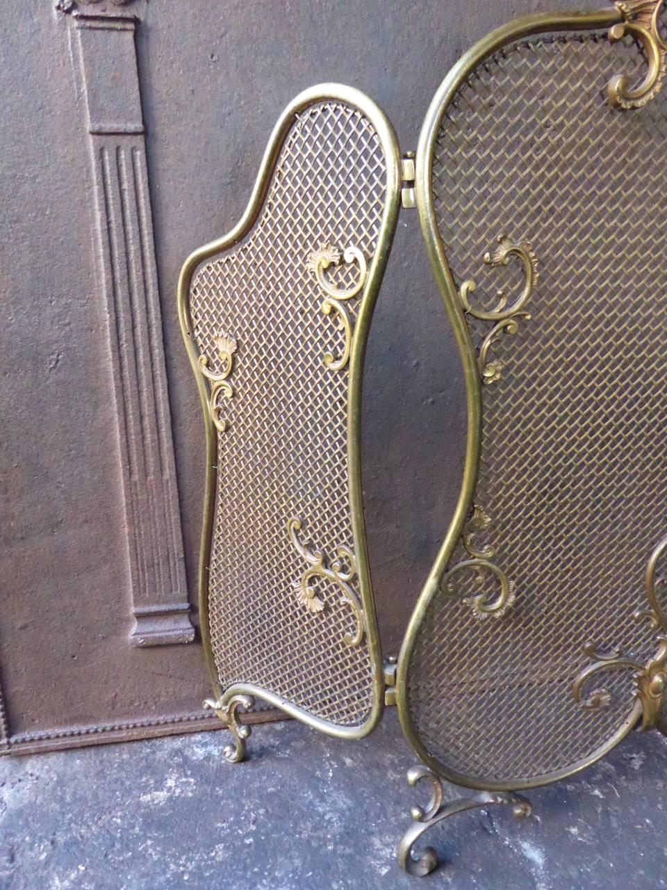 Rococo 19th Century French Fire Screen, Fireplace Screen
