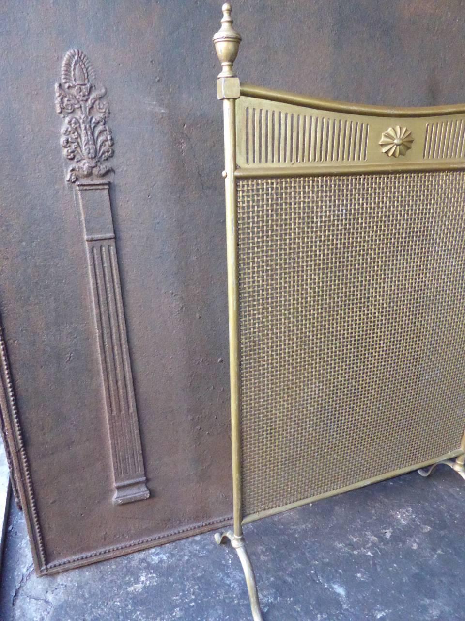 19th Century English Fire Screen, Fireplace Screen In Good Condition In Amerongen, NL