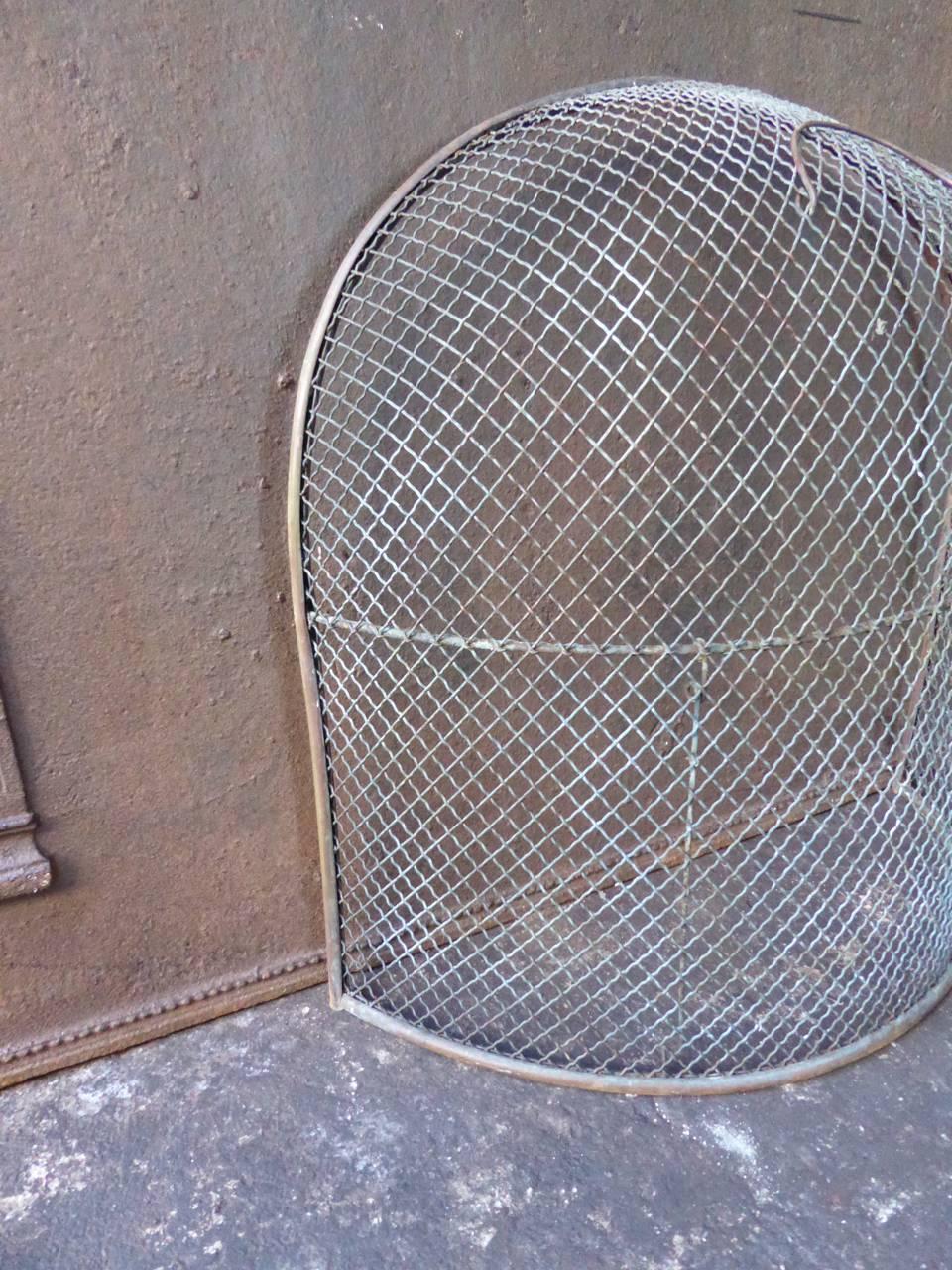 19th Century English Fire Screen or Fireplace Screen In Good Condition In Amerongen, NL