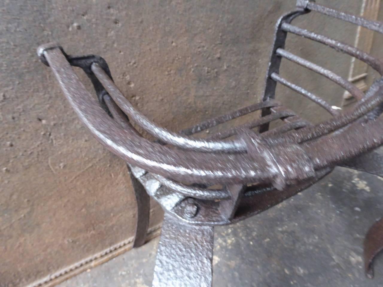 18th Century and Earlier 18th Century Dutch Fire Grate, Fire Basket