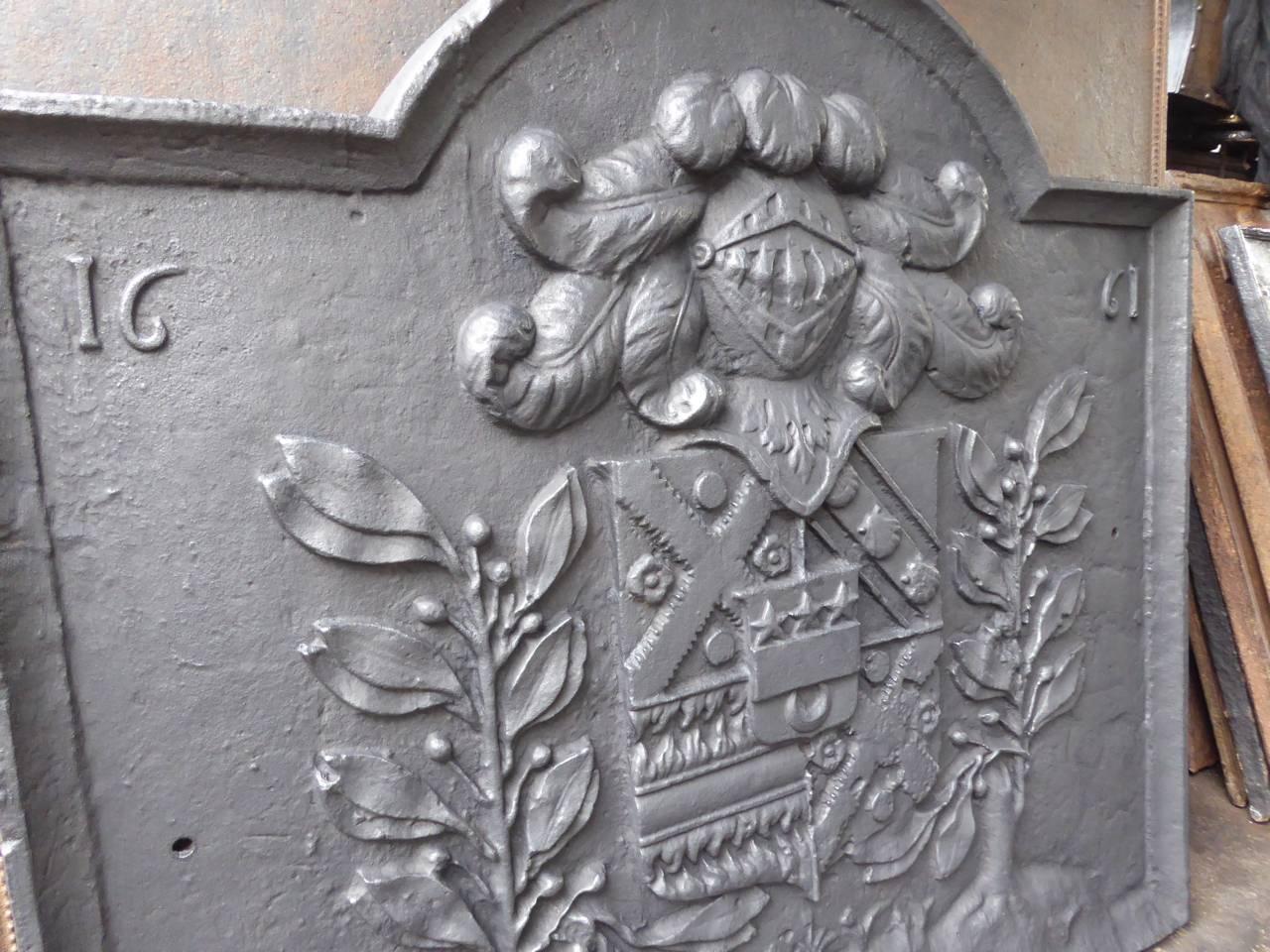 Cast French 'Coat of Arms' Fireback