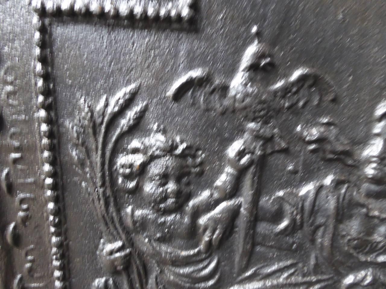 French 17th Century 'Hope' Fireback