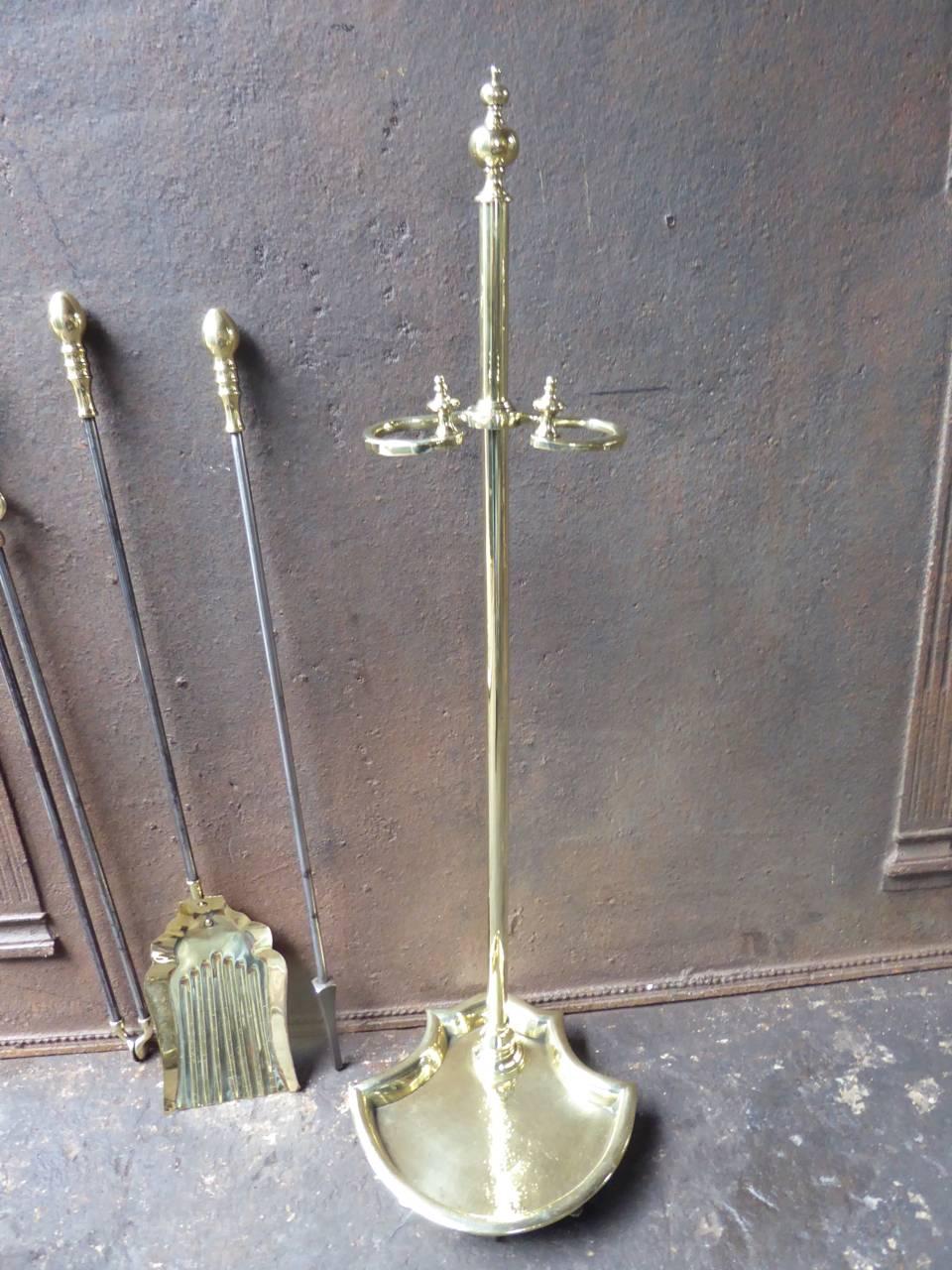Brass 19th Century English Fire Tools or Fireplace Tools