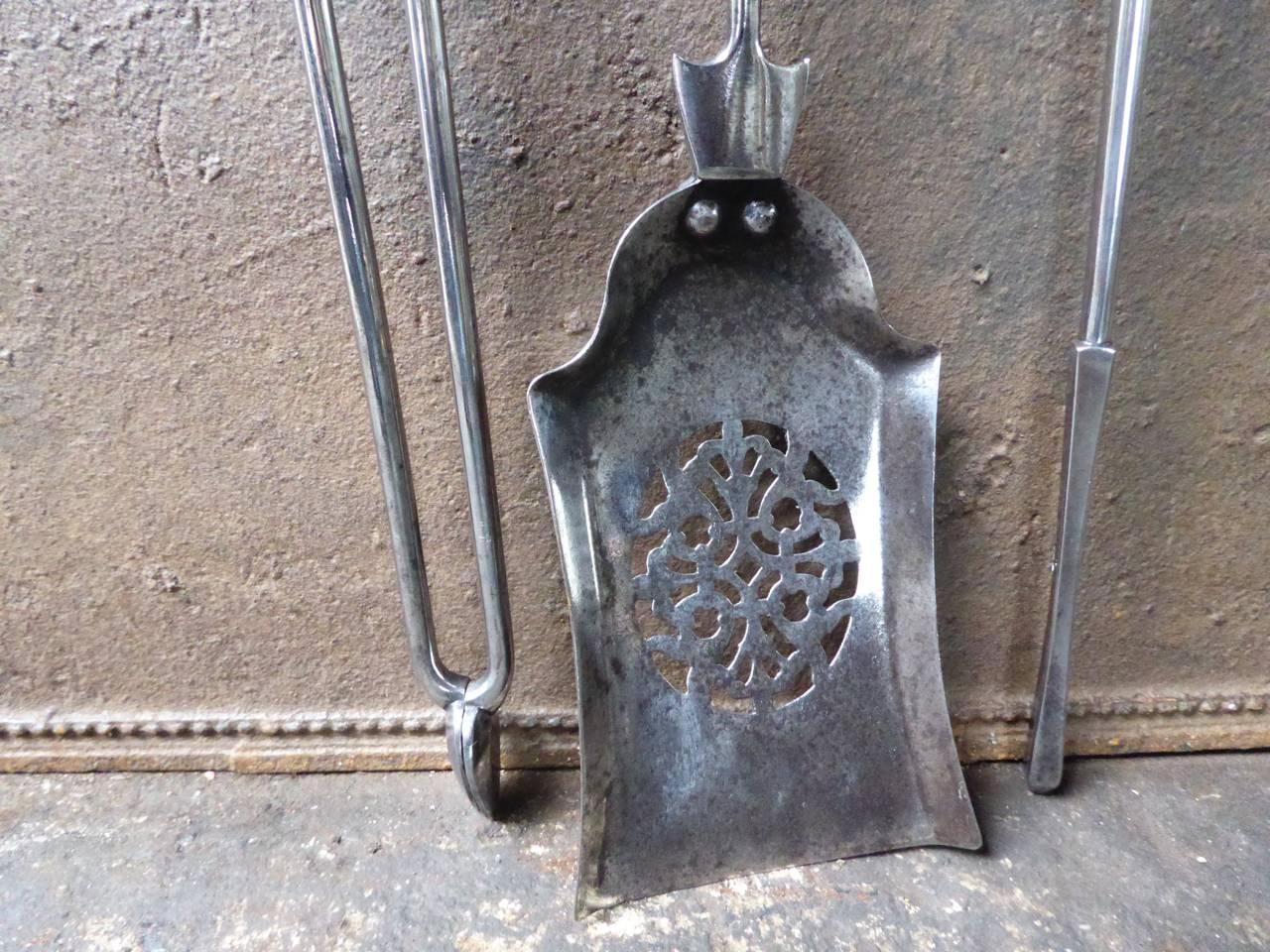 Steel 19th Century English Fireplace Tools, Fire Tools