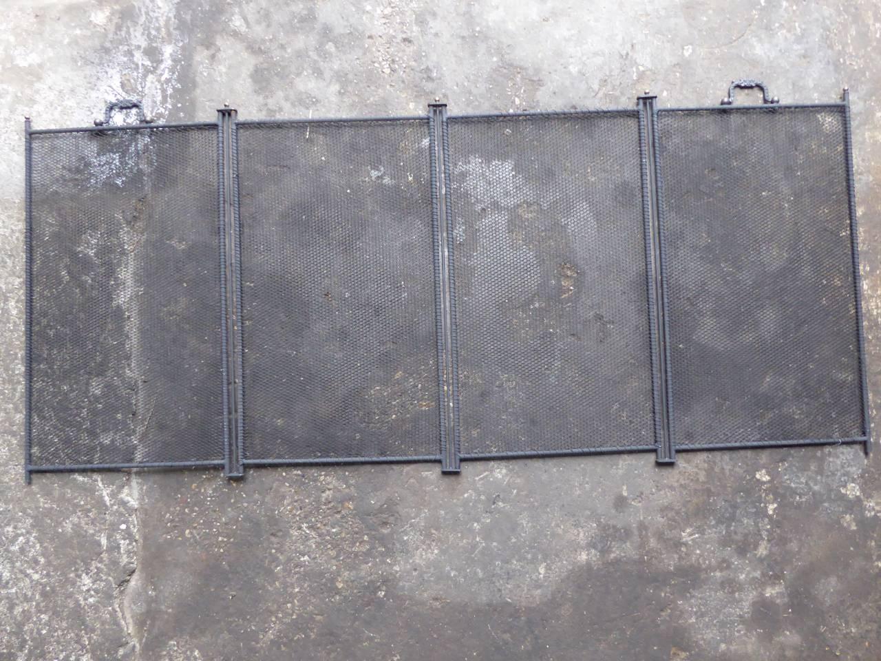 Contemporary Large, Elegant French Fireplace Screen, Handmade, 38