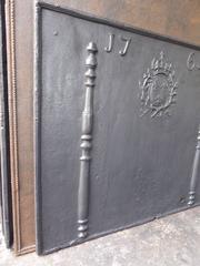 18th Century French 'Pillars with Arms of France' Fireback