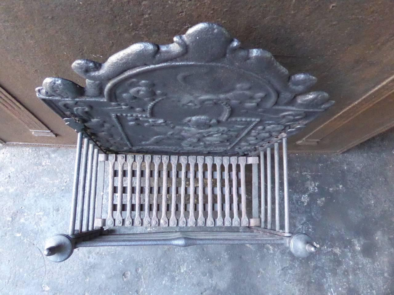 18th-19th Century Dutch Fire Grate or Fire Basket 5