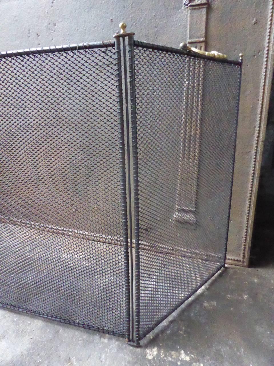 Brass French Fireplace Screen