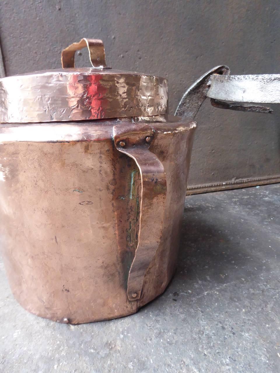 Polished 18th Century Trivet with Matching Water Cooker