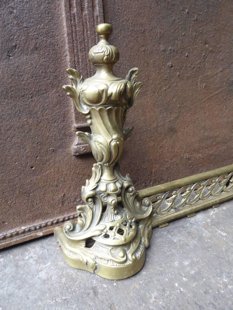 19th century French Neoclassical fireplace fender made of brass.

We have a unique and specialized collection of antique and used fireplace accessories consisting of more than 1000 listings at 1stdibs. Amongst others, we always have 300+ firebacks,
