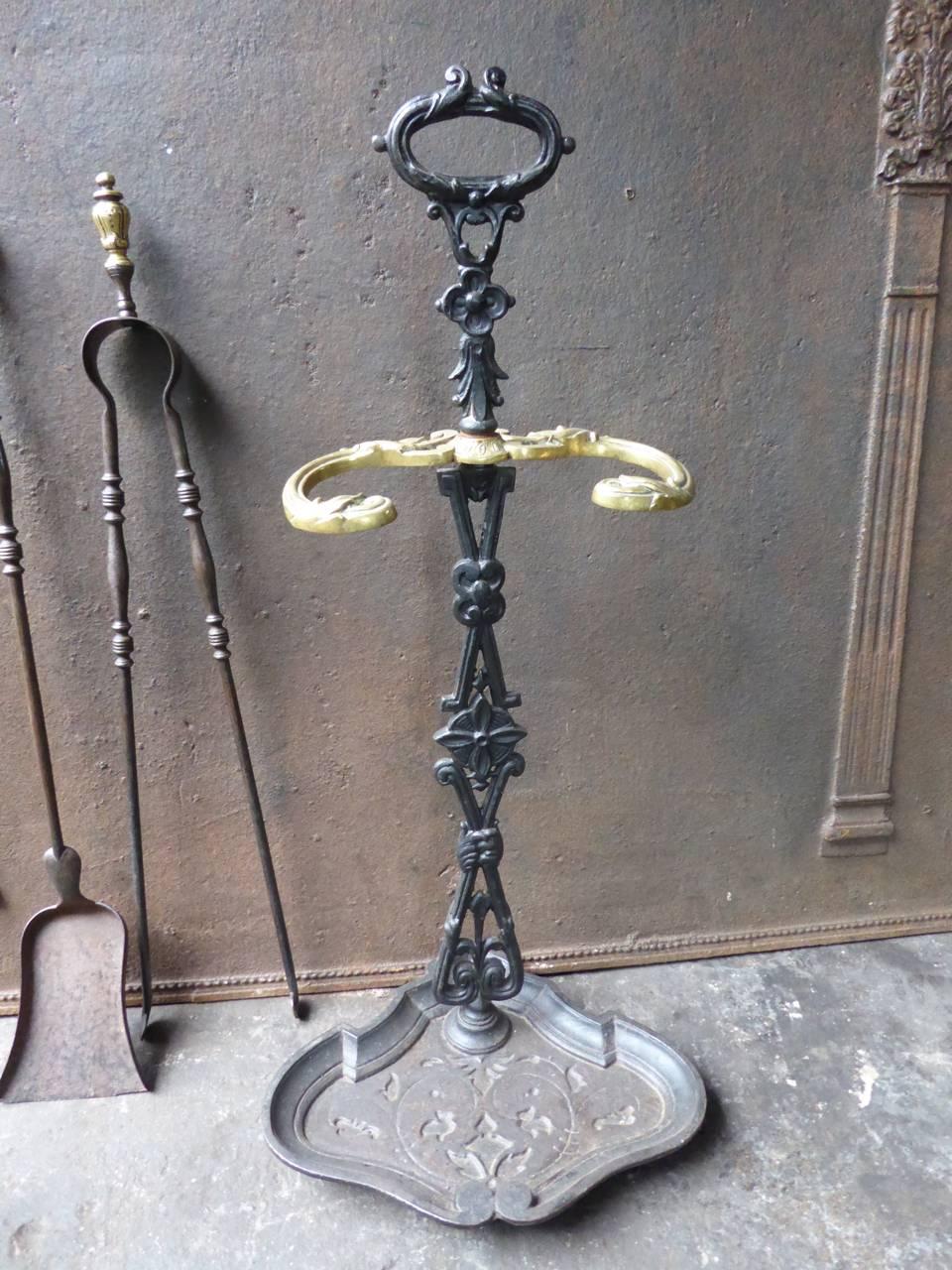 Cast 19th Century French Fireplace Tools