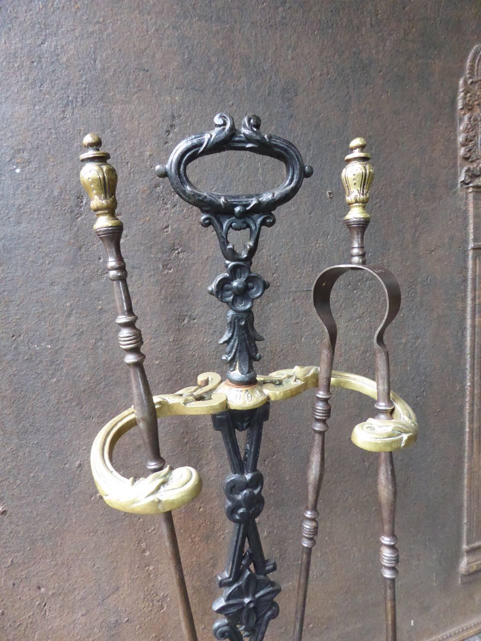 19th Century French Fireplace Tools In Good Condition In Amerongen, NL