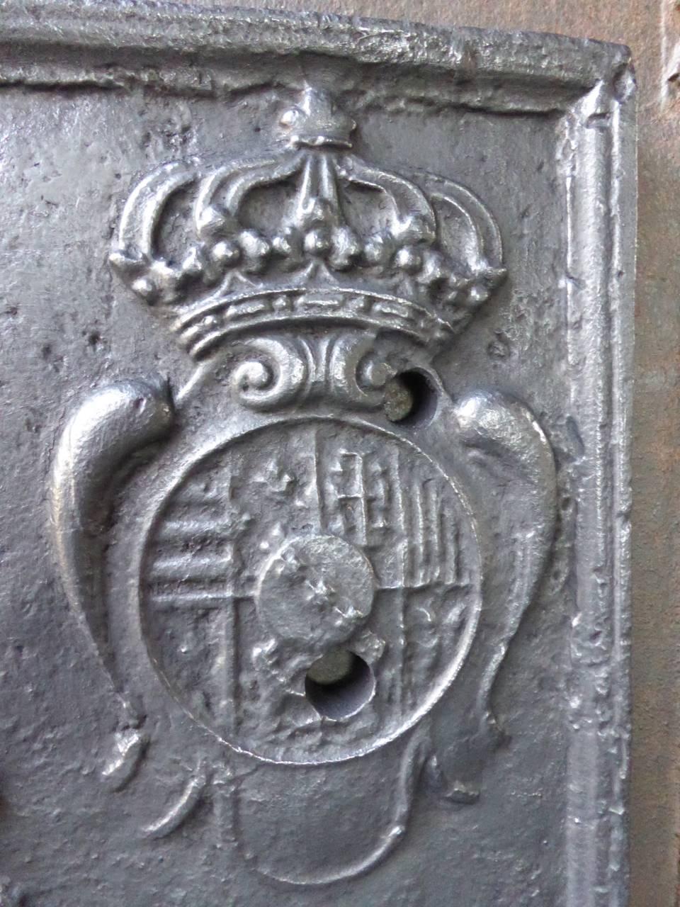 18th Century and Earlier 17th-18th Century French 'Arms of Loraine' Fireback / Backsplash For Sale