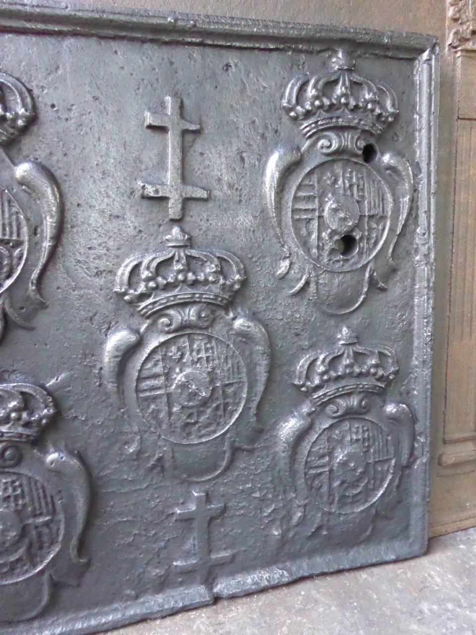 Louis XIV 17th-18th Century French 'Arms of Loraine' Fireback / Backsplash For Sale