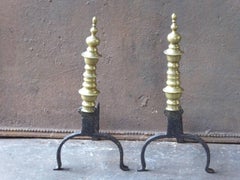 17th Century Dutch Andirons or Firedogs