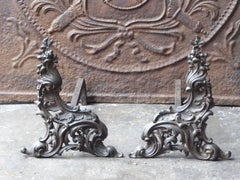 French Louis XV Style Firedogs or Andirons