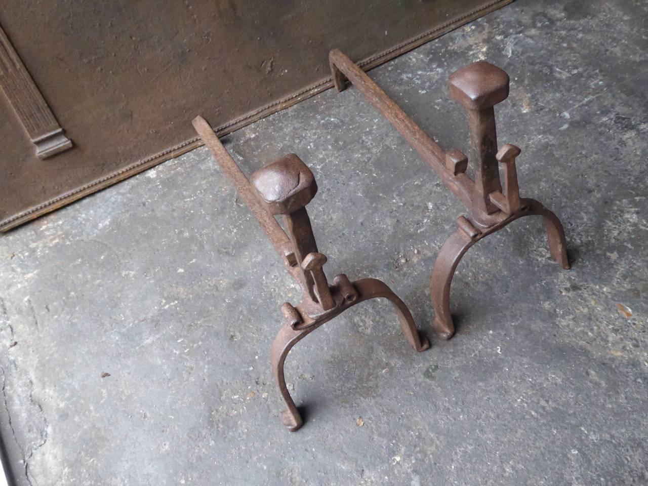 18th Century French Firedogs or Andirons For Sale 2