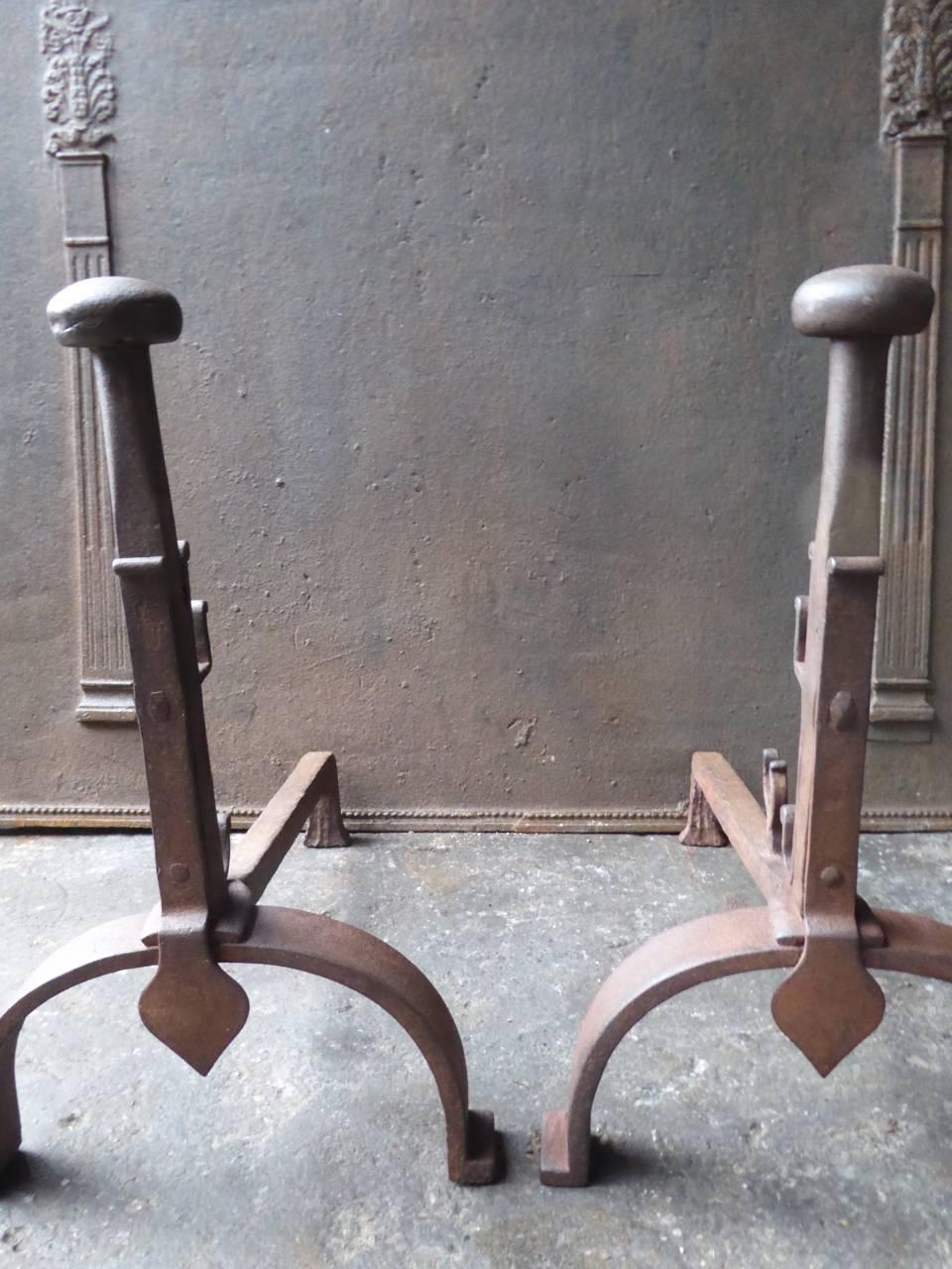 Napoleon III 19th Century French Firedogs or Andirons For Sale