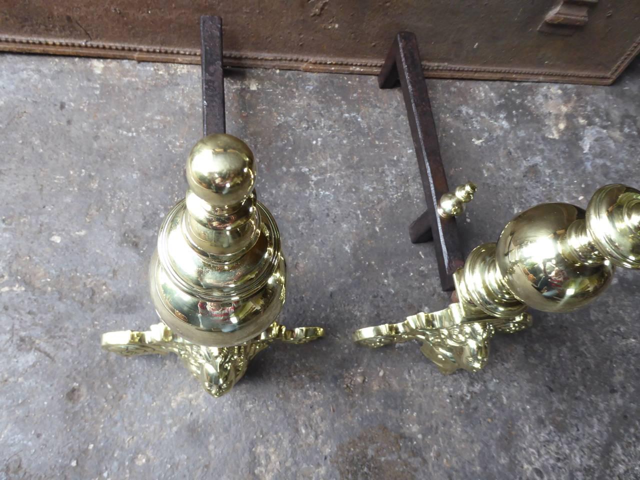 19th Century Louis XIV Style Firedogs or Andirons 2