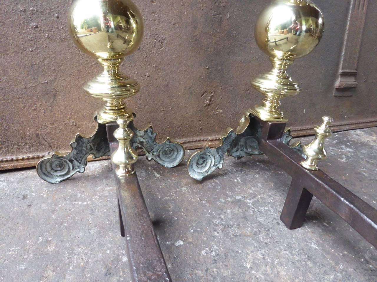 19th Century Louis XIV Style Firedogs or Andirons 3