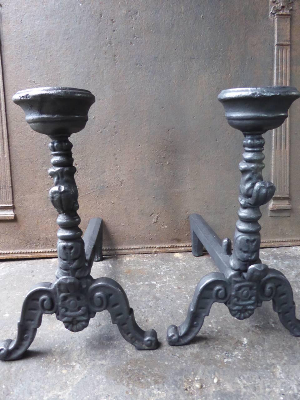 Cast French Firedogs or Andirons