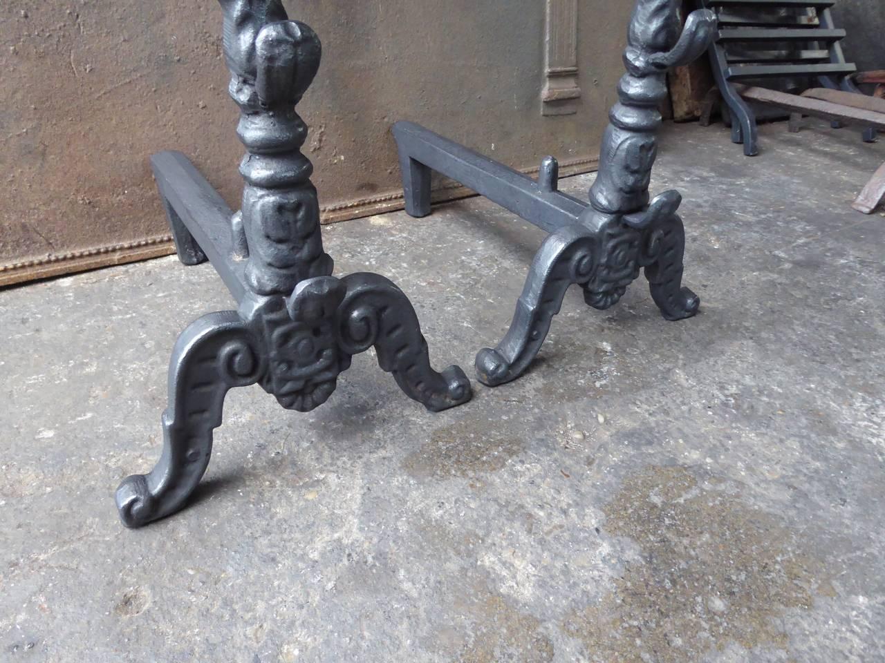 20th Century French Firedogs or Andirons