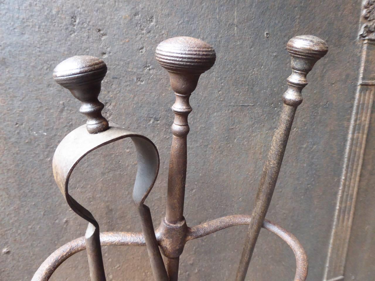 19th Century French Fireplace Tools or Fireplace Tool Set 1