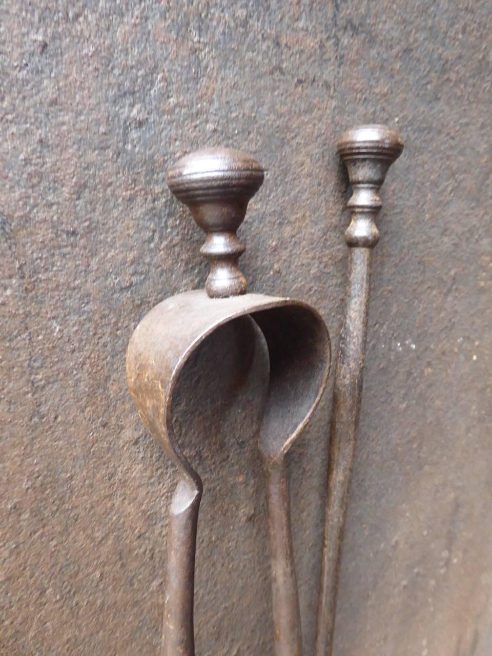 Iron 19th Century French Fireplace Tools or Fireplace Tool Set