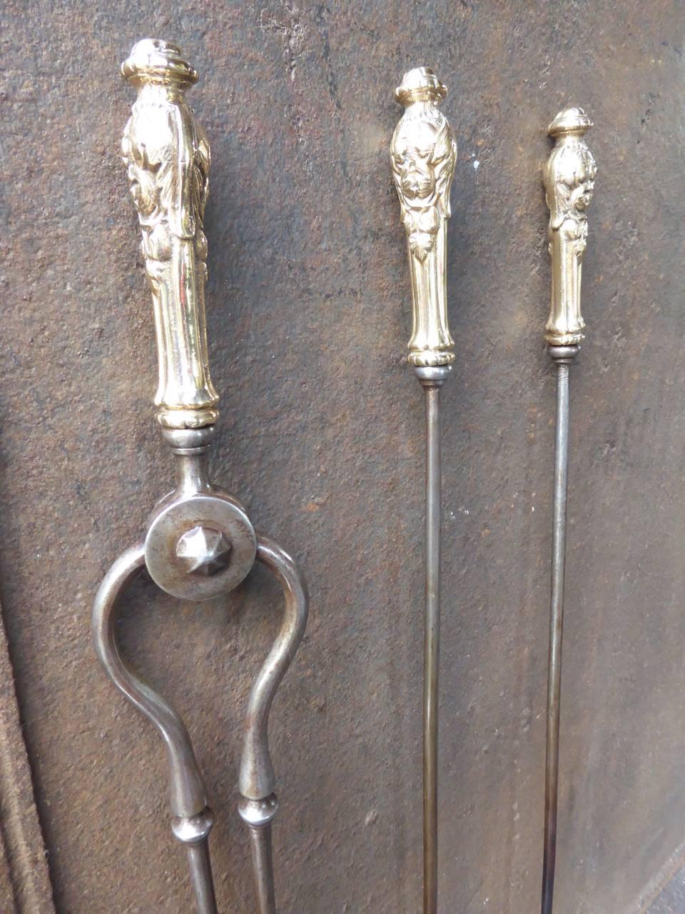 19th Century English Fireplace Tools or Toolset In Good Condition In Amerongen, NL