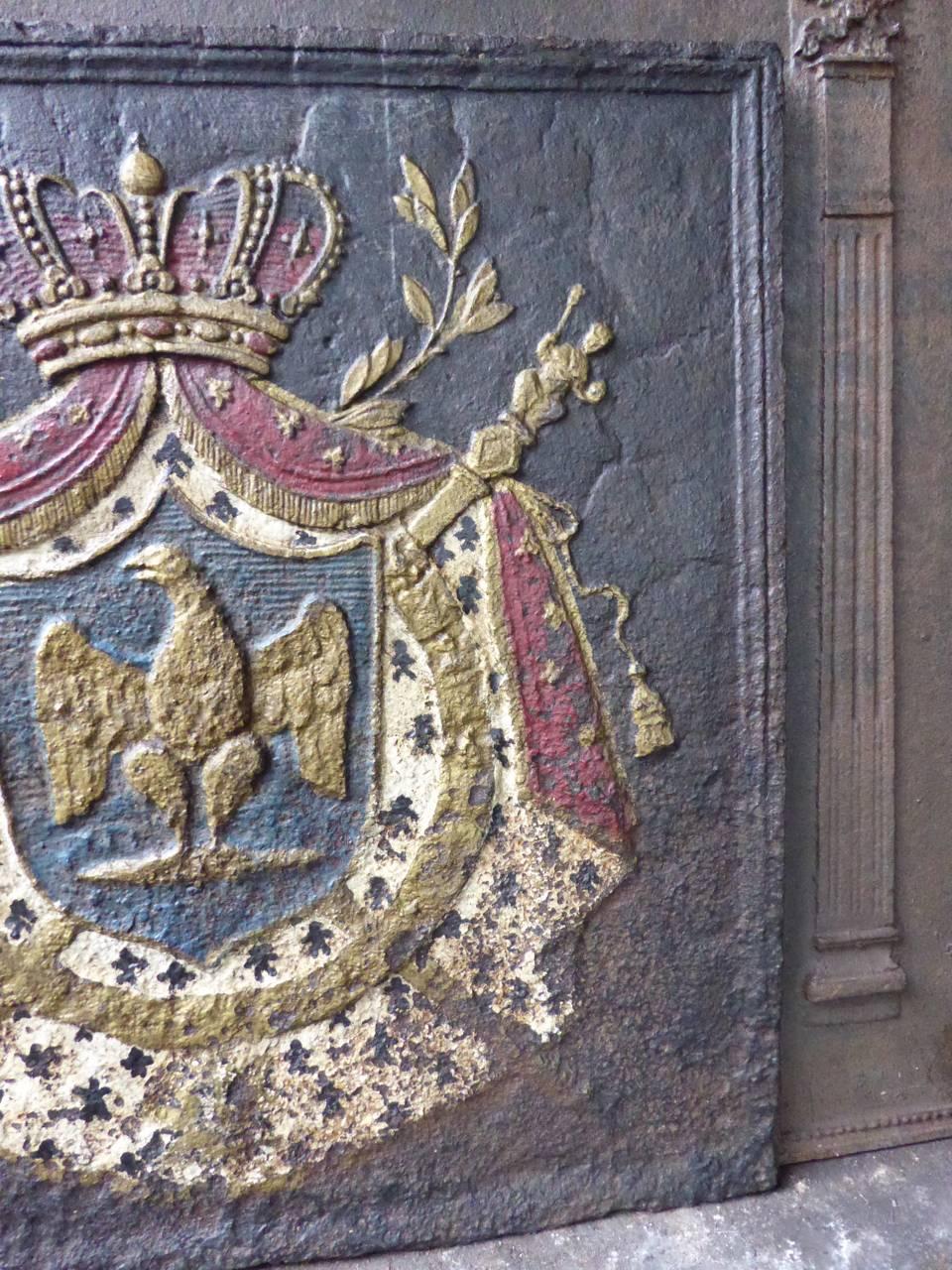 Iron 19th Century French 'Eagle of Napoleon' Fireback