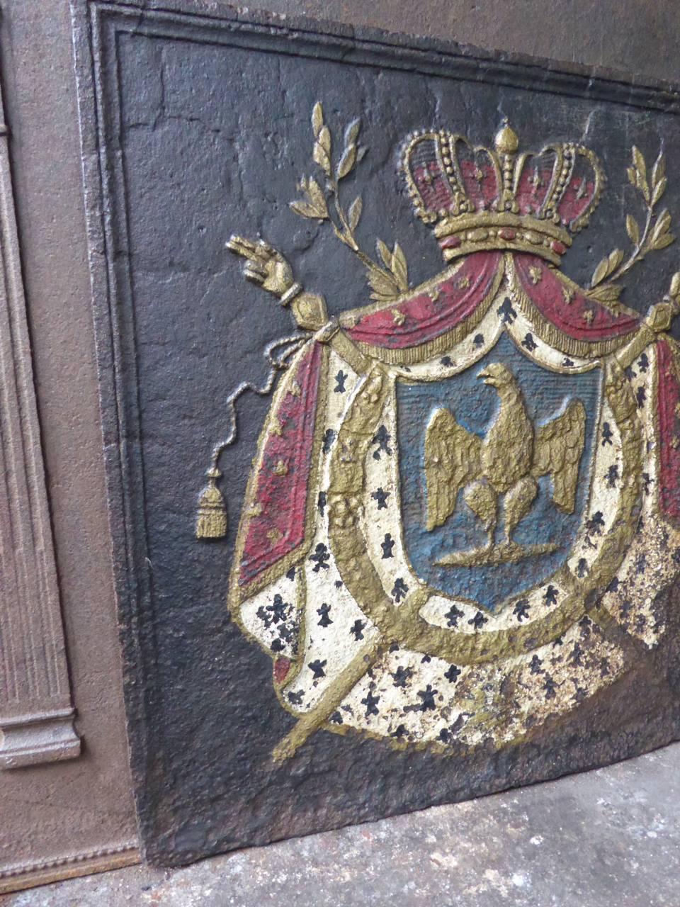 19th Century French 'Eagle of Napoleon' Fireback In Good Condition In Amerongen, Amerongen