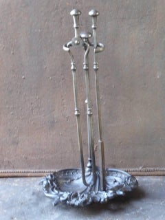 18th - 19th Century English Georgian Fireplace Tools of Fire Tools