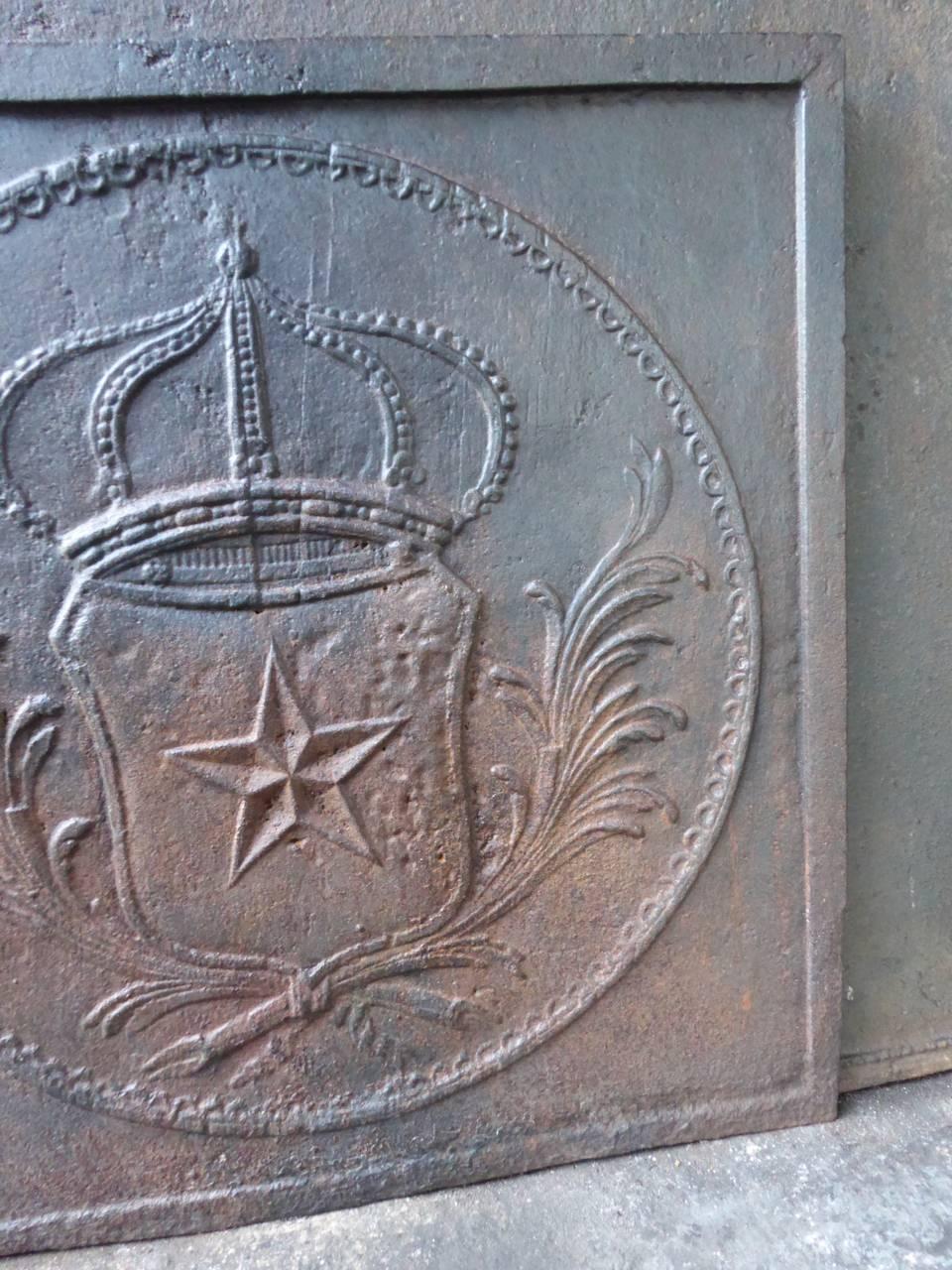 Français Plaque de cheminée / dosseret 