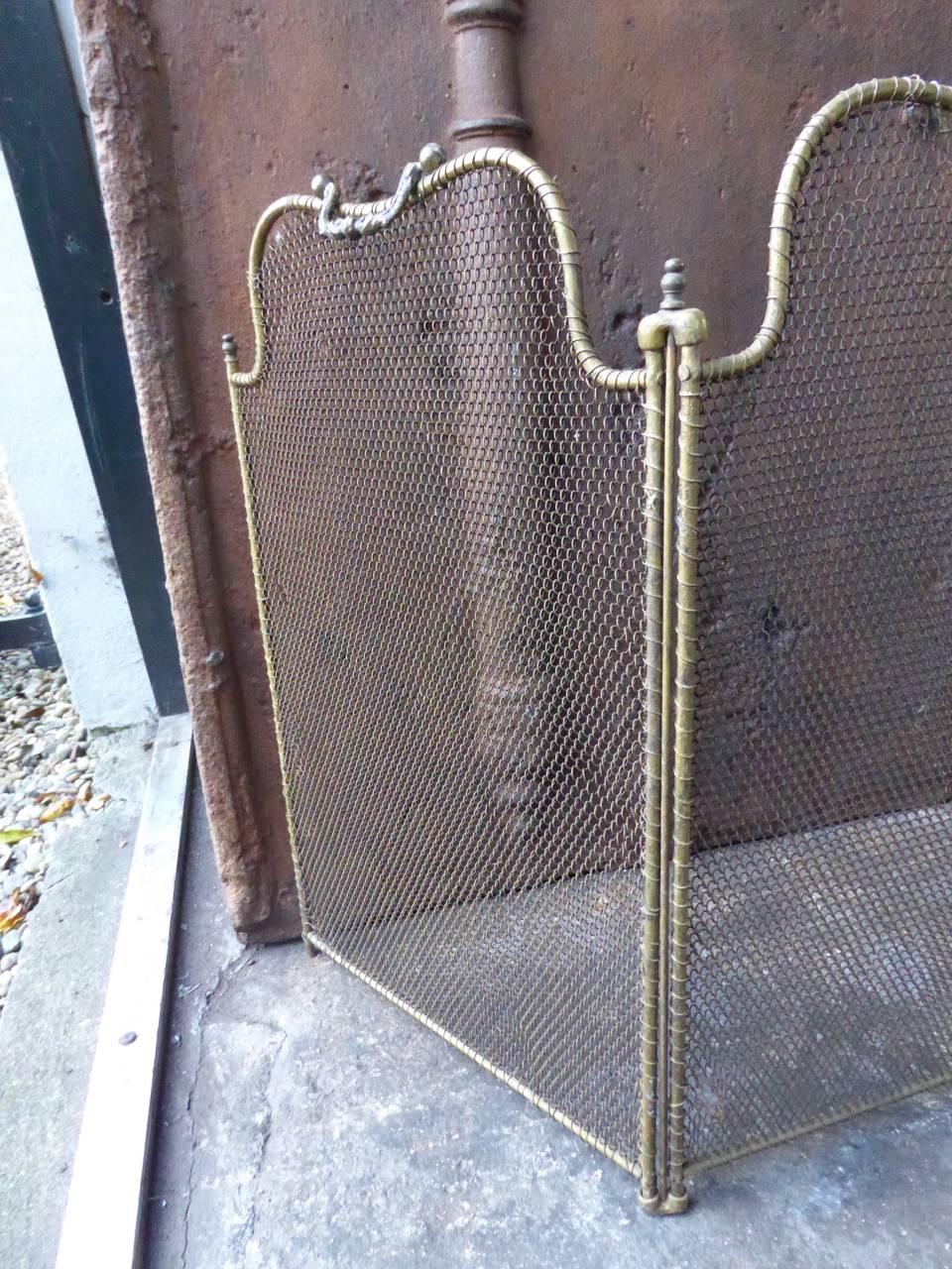 Brass 19th Century French Fireplace Screen