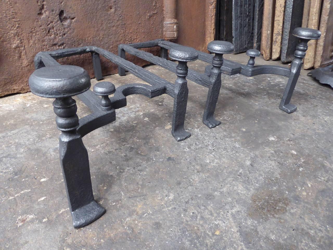 18th Century and Earlier 18th Century French Louis XV Period Andirons or Firedogs For Sale