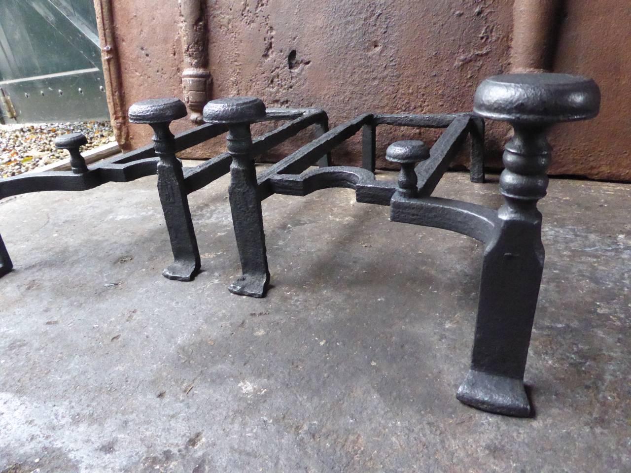 18th Century French Louis XV Period Andirons or Firedogs For Sale 2