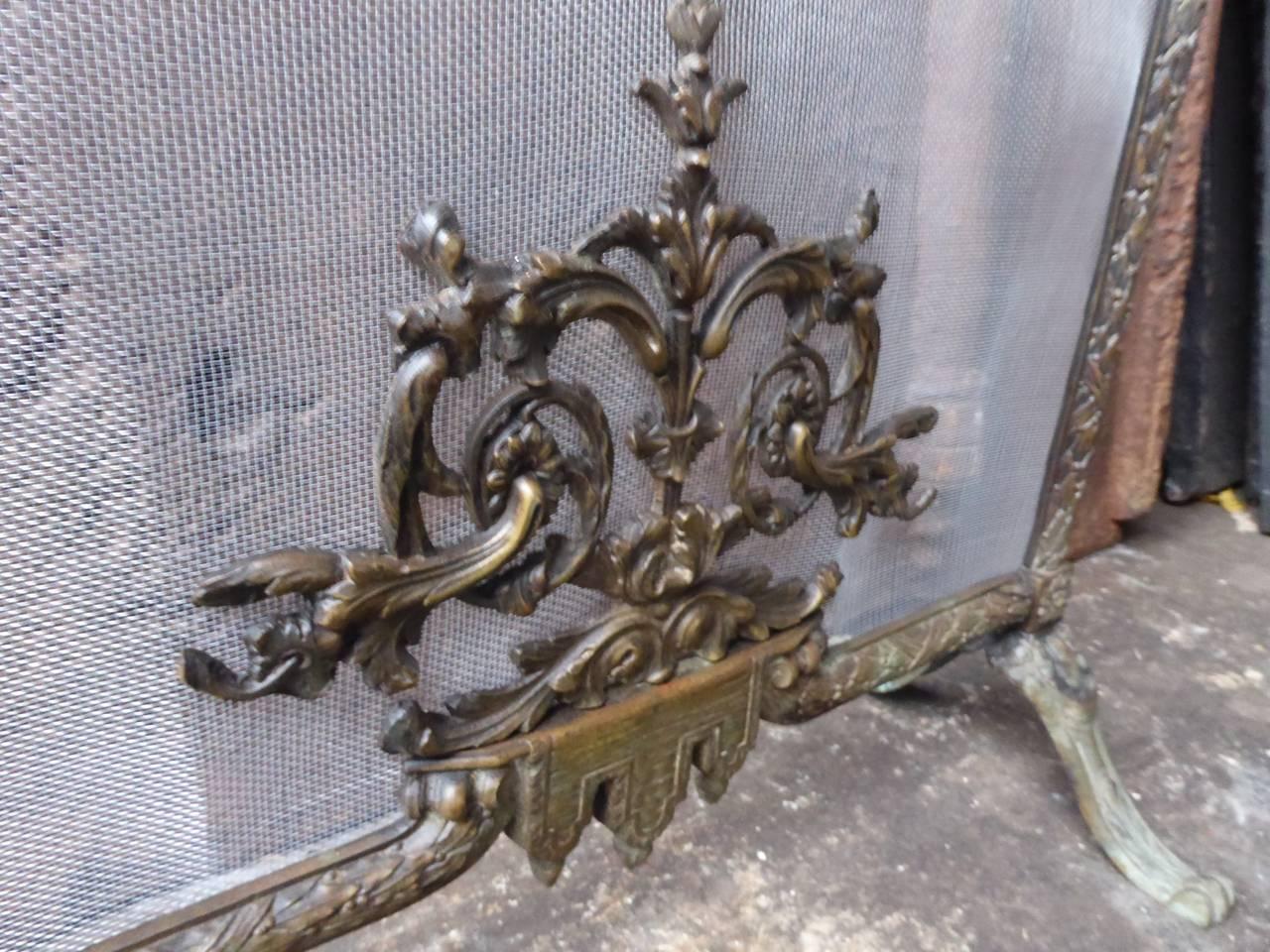 19th-20th Century French Fireplace Screen or Fire Screen For Sale 2