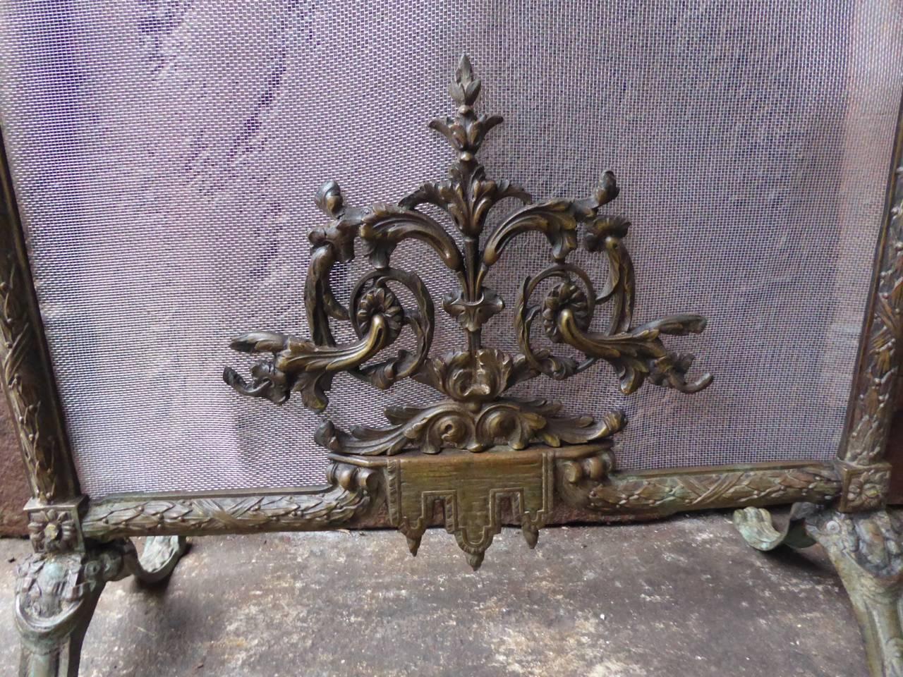 19th-20th Century French Fireplace Screen or Fire Screen In Good Condition For Sale In Amerongen, NL