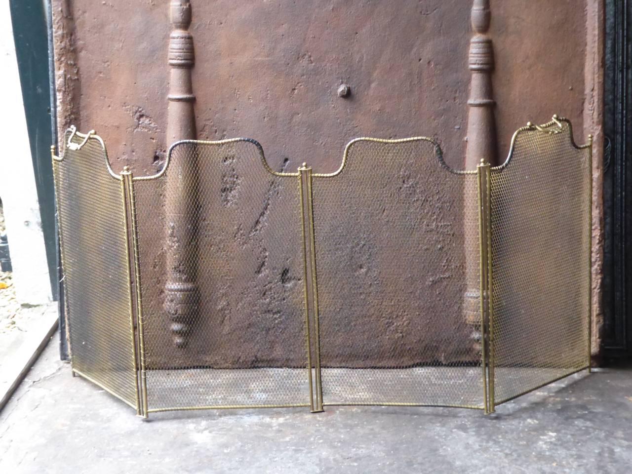 19th century, French fireplace screen made of iron and iron mesh.

We have a unique and specialized collection of antique and used fireplace accessories consisting of more than 1000 listings at 1stdibs. Amongst others, we always have 300+ firebacks,