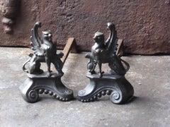 19th Century French Empire Andirons or Firedogs