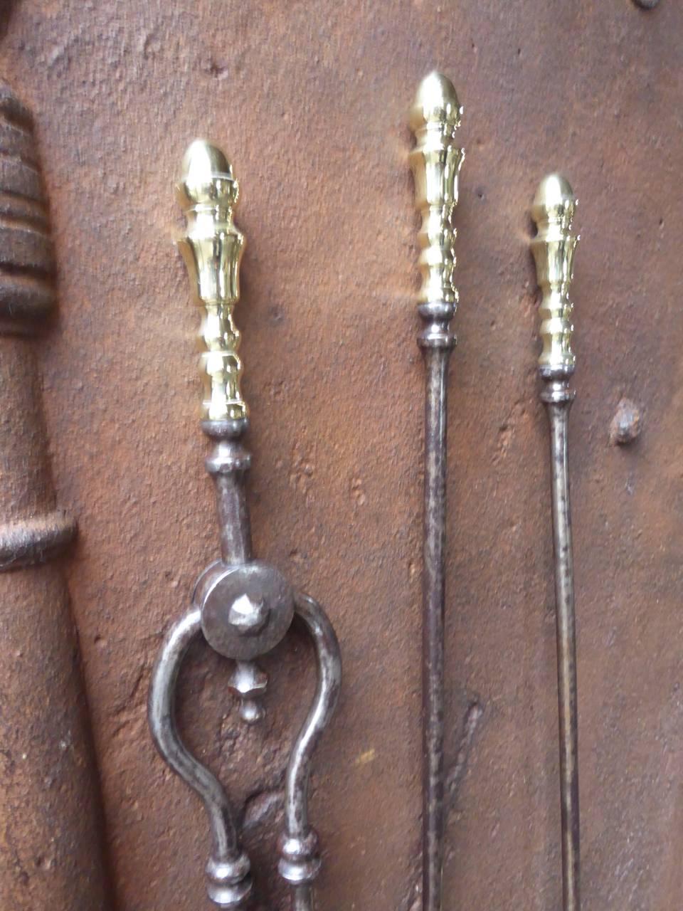 19th Century English Fireplace Tools or Fire Tools 1