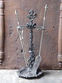 19th Century English Victorian Fireplace Tools or Fire Tools