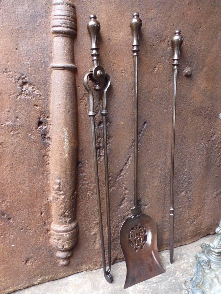 19th Century English Fireplace Tools or Fire Tools For Sale at 1stdibs