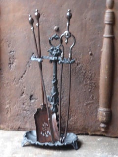 Victorian Fireplace Tool Set or Fire Tools, 19th Century